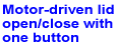 Motor-driven lid open/close with one button